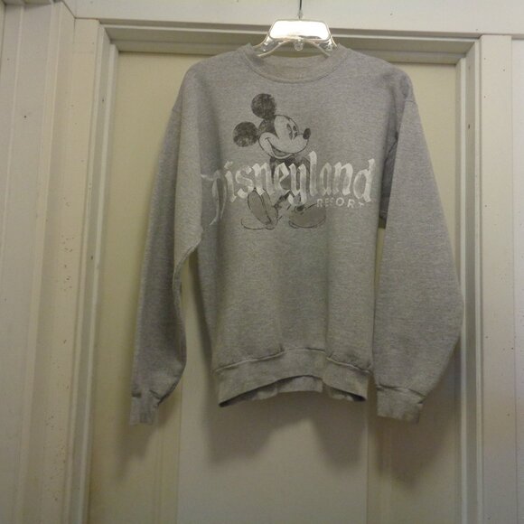 RETRO STYLED MICKEY DISNEYLAND RESORT GREY SWEATSHIRT S - Picture 1 of 10